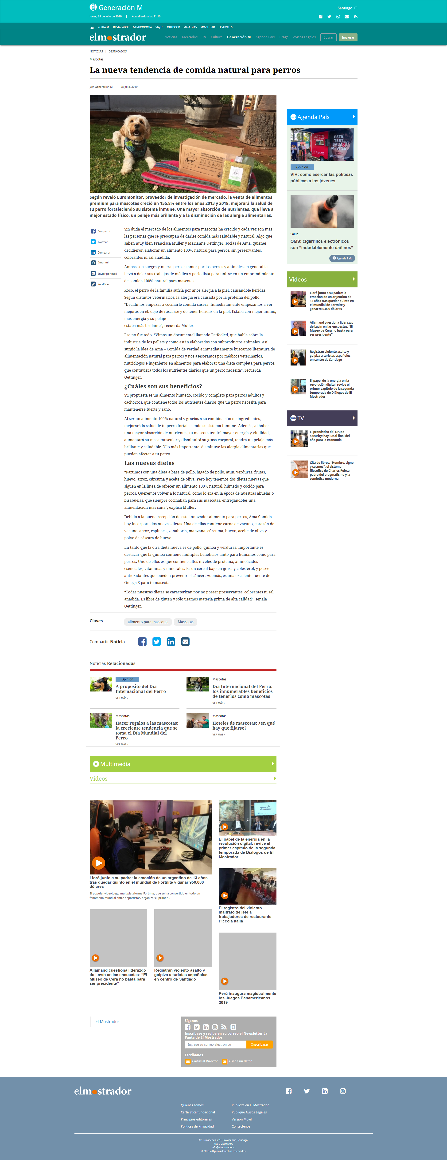 Noticia Comida AMA